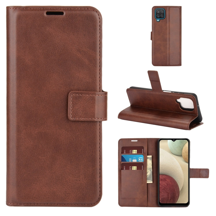 Retro Calf Pattern Buckle Horizontal Flip Leather Case with Holder & Card Slots & Wallet For Samsung Galaxy A12