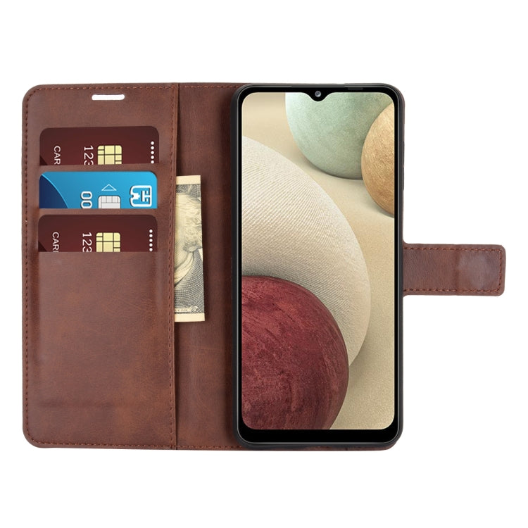 Retro Calf Pattern Buckle Horizontal Flip Leather Case with Holder & Card Slots & Wallet For Samsung Galaxy A12