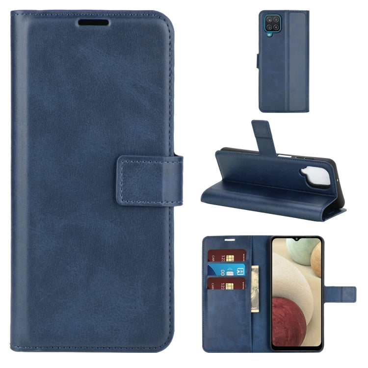 Retro Calf Pattern Buckle Horizontal Flip Leather Case with Holder & Card Slots & Wallet For Samsung Galaxy A12