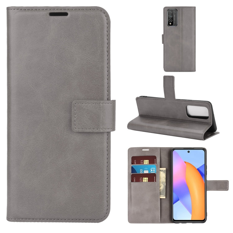 Retro Calf Pattern Buckle Horizontal Flip Leather Case with Holder & Card Slots & Wallet For Huawei Honor 10X Lite