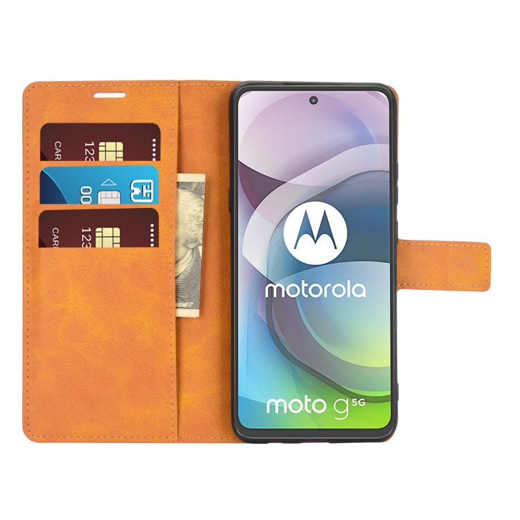 Retro Calf Pattern Buckle Horizontal Flip Leather Case with Holder & Card Slots & Wallet For Motorola Moto G 5G