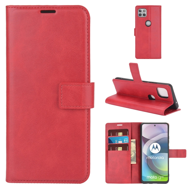 Retro Calf Pattern Buckle Horizontal Flip Leather Case with Holder & Card Slots & Wallet For Motorola Moto G 5G