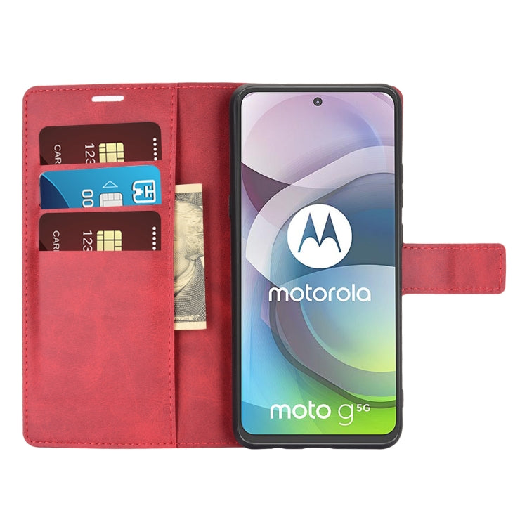 Retro Calf Pattern Buckle Horizontal Flip Leather Case with Holder & Card Slots & Wallet For Motorola Moto G 5G
