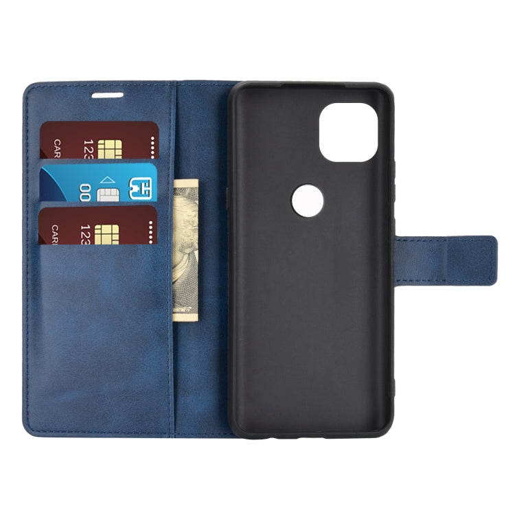 Retro Calf Pattern Buckle Horizontal Flip Leather Case with Holder & Card Slots & Wallet For Motorola Moto G 5G