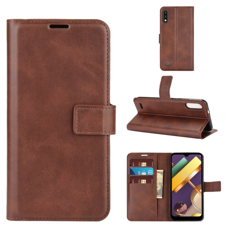 Retro Calf Pattern Buckle Horizontal Flip Leather Case with Holder & Card Slots & Wallet For LG K22