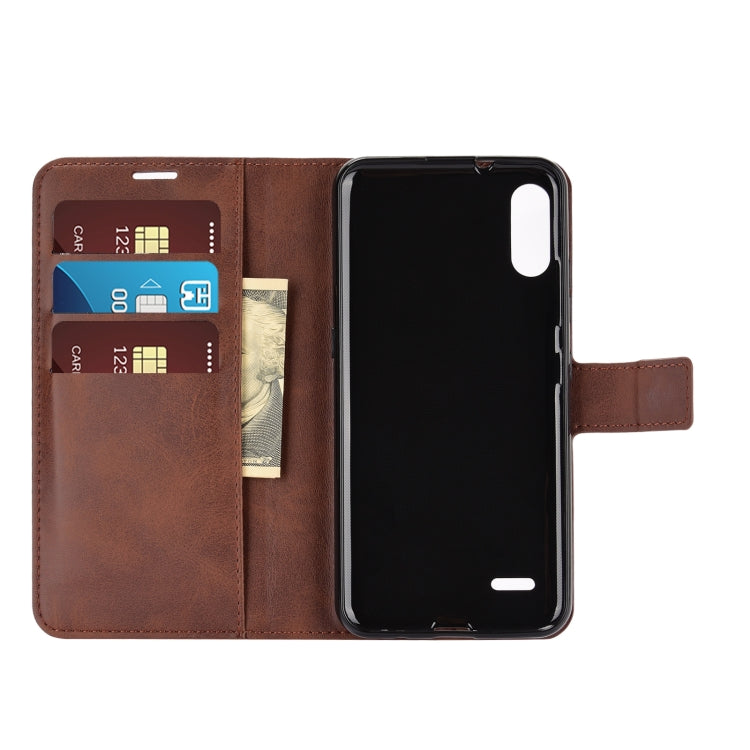 Retro Calf Pattern Buckle Horizontal Flip Leather Case with Holder & Card Slots & Wallet For LG K22