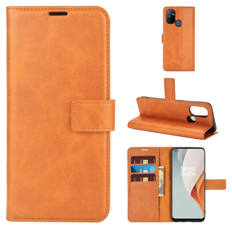 Retro Calf Pattern Buckle Horizontal Flip Leather Case with Holder & Card Slots & Wallet For OnePlus Nord N100