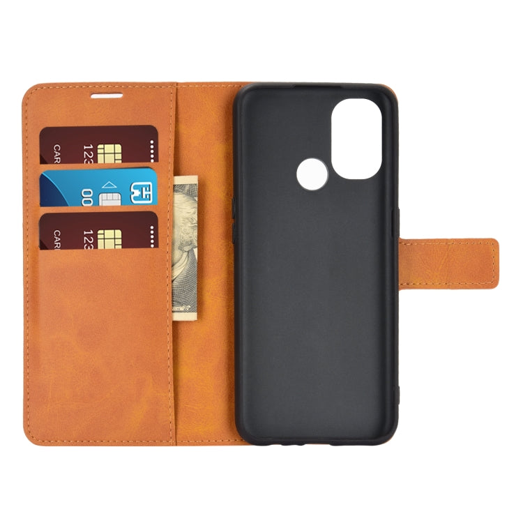 Retro Calf Pattern Buckle Horizontal Flip Leather Case with Holder & Card Slots & Wallet For OnePlus Nord N100