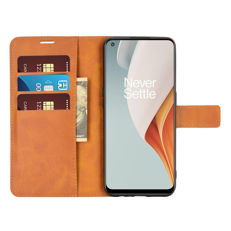 Retro Calf Pattern Buckle Horizontal Flip Leather Case with Holder & Card Slots & Wallet For OnePlus Nord N100