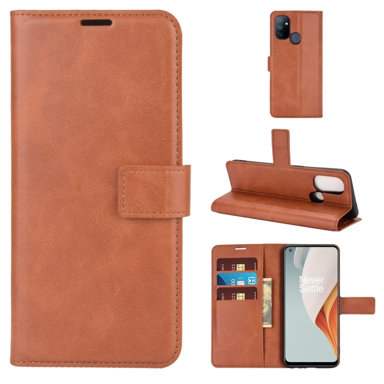 Retro Calf Pattern Buckle Horizontal Flip Leather Case with Holder & Card Slots & Wallet For OnePlus Nord N100