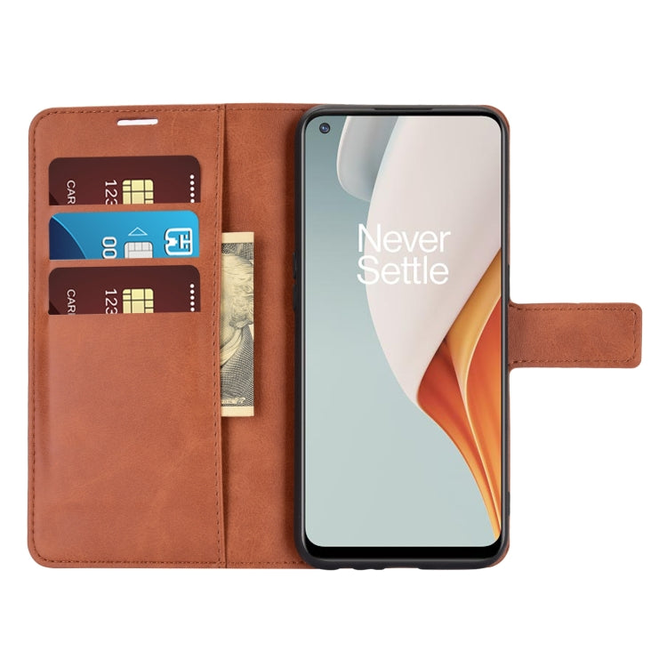 Retro Calf Pattern Buckle Horizontal Flip Leather Case with Holder & Card Slots & Wallet For OnePlus Nord N100