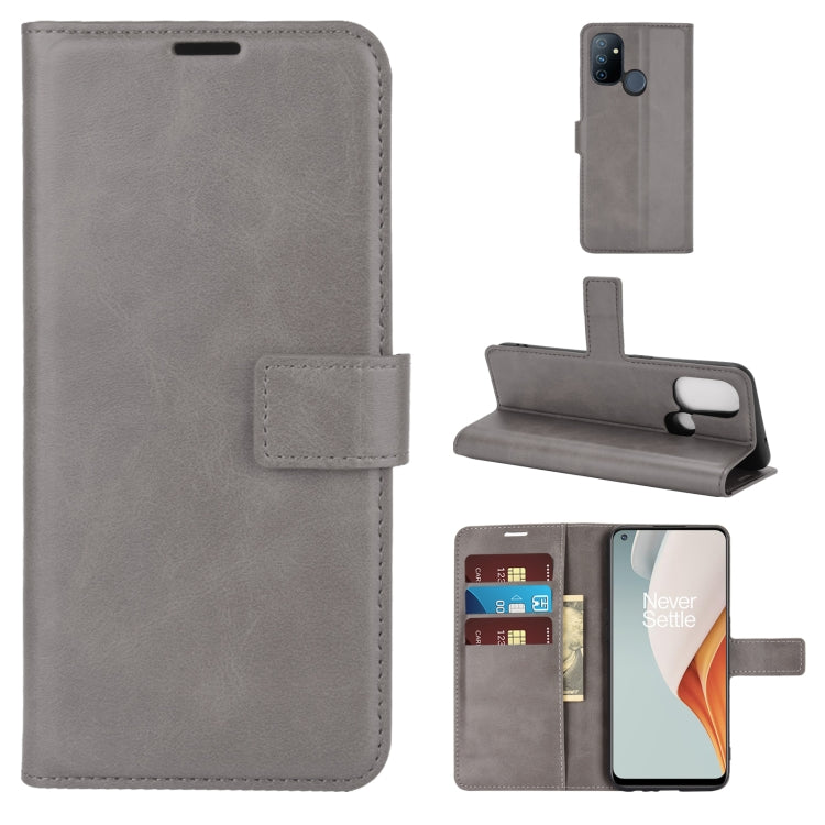 Retro Calf Pattern Buckle Horizontal Flip Leather Case with Holder & Card Slots & Wallet For OnePlus Nord N100
