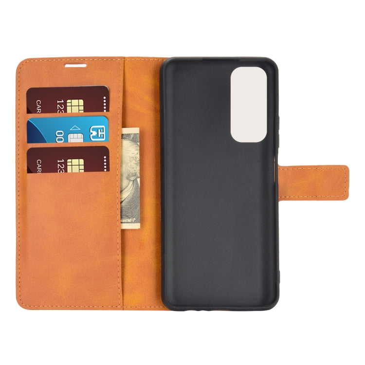 Retro Calf Pattern Buckle Horizontal Flip Leather Case with Holder & Card Slots & Wallet For Huawei P Smart 2021/Y7A