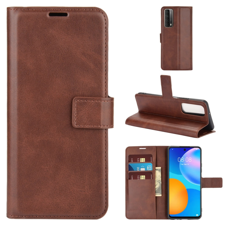 Retro Calf Pattern Buckle Horizontal Flip Leather Case with Holder & Card Slots & Wallet For Huawei P Smart 2021/Y7A