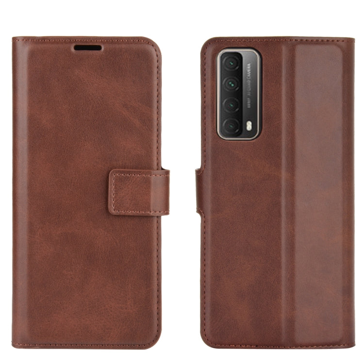 Retro Calf Pattern Buckle Horizontal Flip Leather Case with Holder & Card Slots & Wallet For Huawei P Smart 2021/Y7A