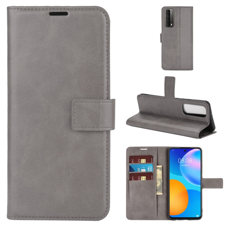 Retro Calf Pattern Buckle Horizontal Flip Leather Case with Holder & Card Slots & Wallet For Huawei P Smart 2021/Y7A