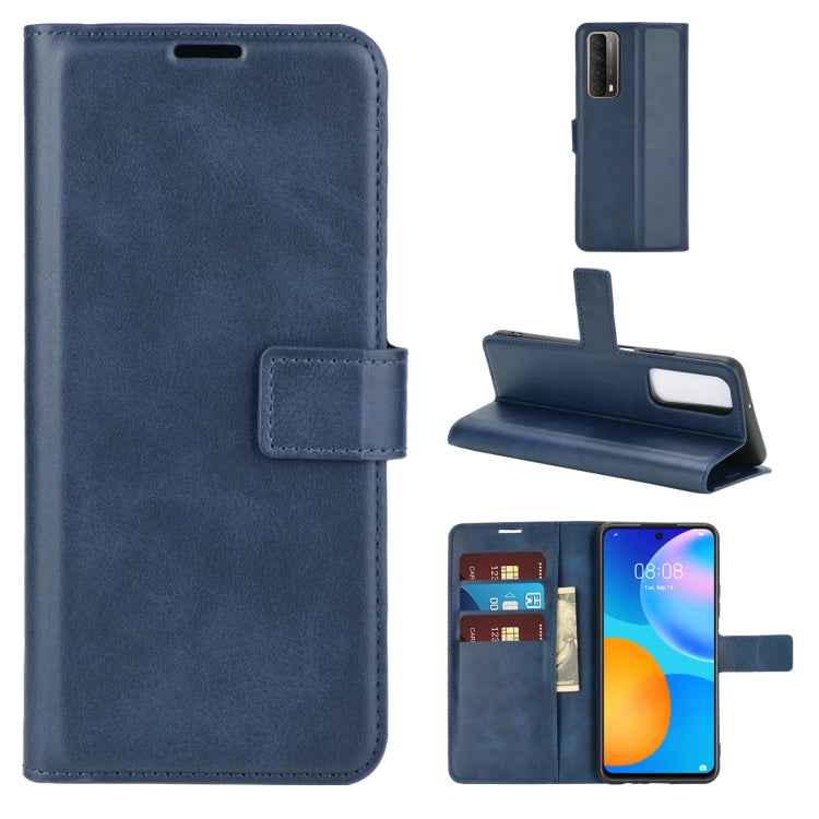 Retro Calf Pattern Buckle Horizontal Flip Leather Case with Holder & Card Slots & Wallet For Huawei P Smart 2021/Y7A