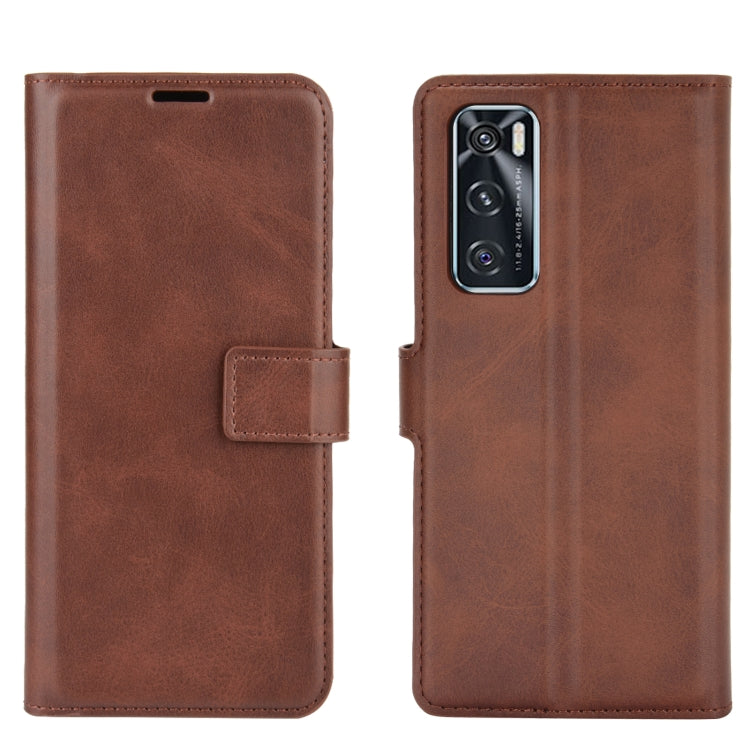 Retro Calf Pattern Buckle Horizontal Flip Leather Case with Holder & Card Slots & Wallet For Vivo V20 SE / Y70