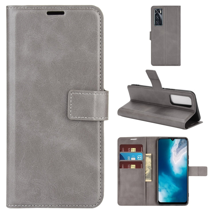 Retro Calf Pattern Buckle Horizontal Flip Leather Case with Holder & Card Slots & Wallet For Vivo V20 SE / Y70