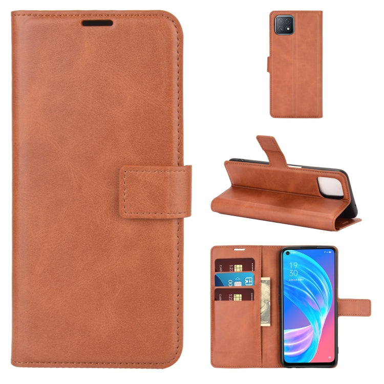 Retro Calf Pattern Buckle Horizontal Flip Leather Case with Holder & Card Slots & Wallet For OPPO A72 5G / A73 5G