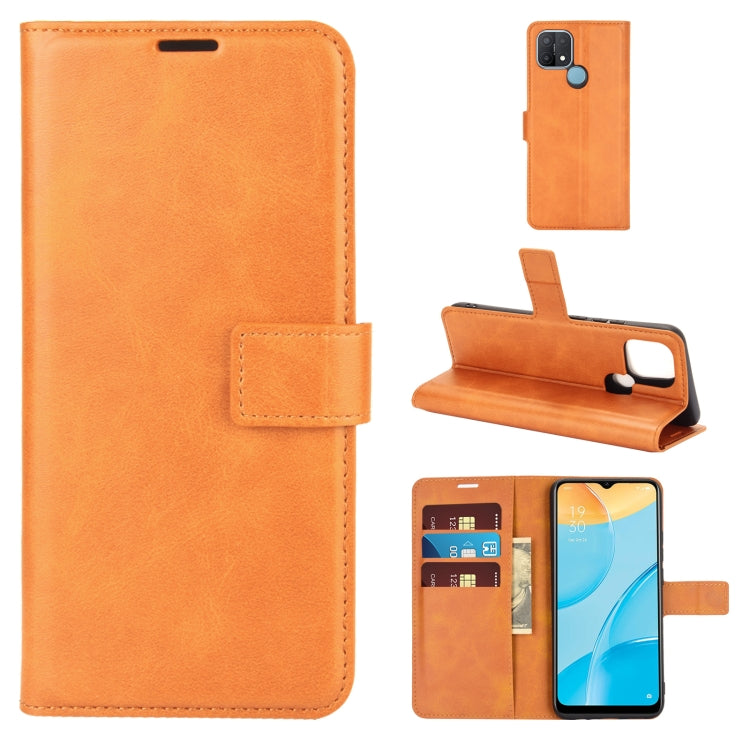 Retro Calf Pattern Buckle Horizontal Flip Leather Case with Holder & Card Slots & Wallet For OPPO A15