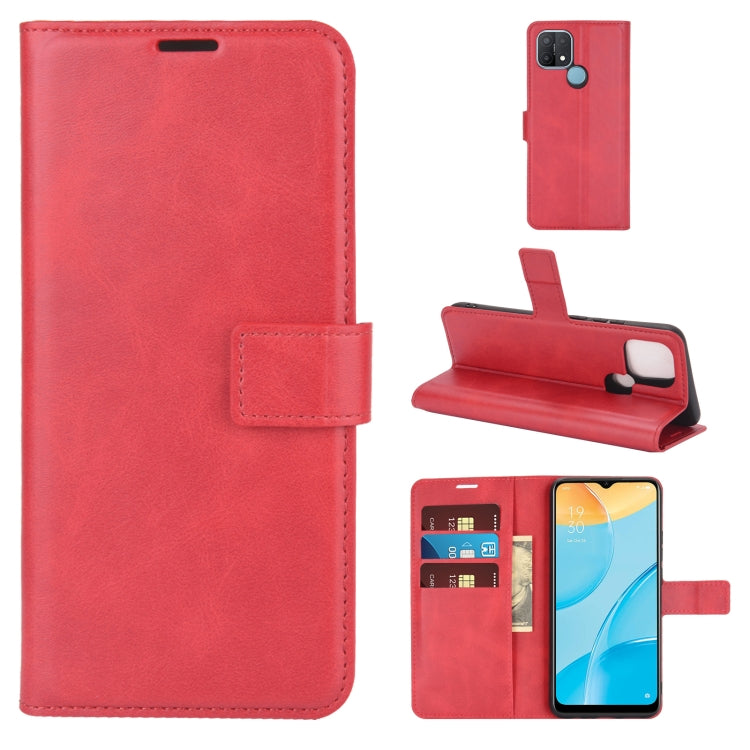 Retro Calf Pattern Buckle Horizontal Flip Leather Case with Holder & Card Slots & Wallet For OPPO A15