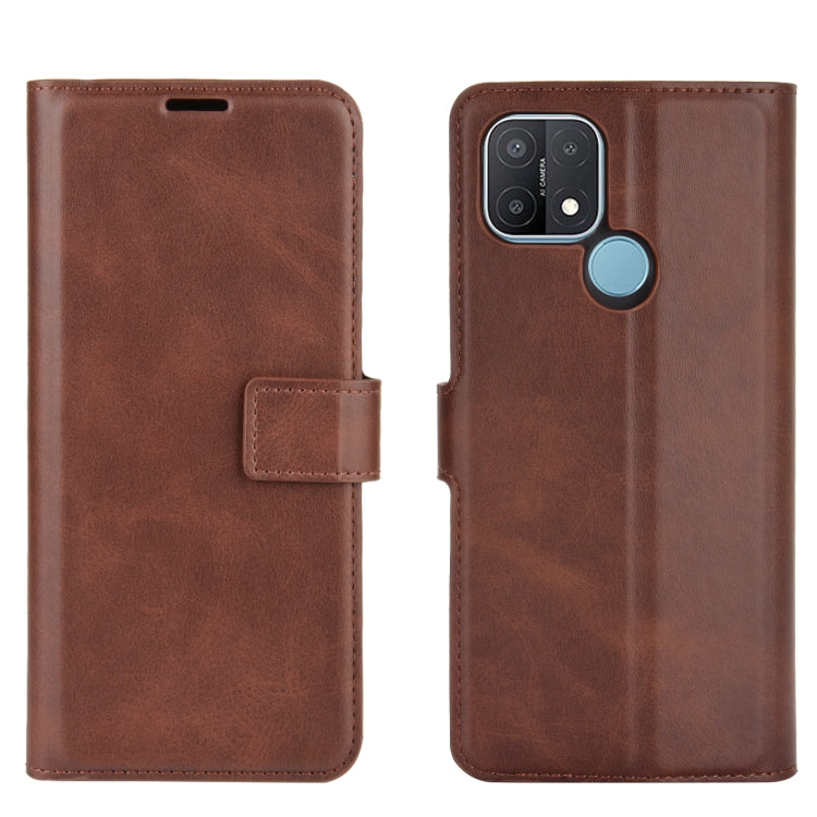 Retro Calf Pattern Buckle Horizontal Flip Leather Case with Holder & Card Slots & Wallet For OPPO A15