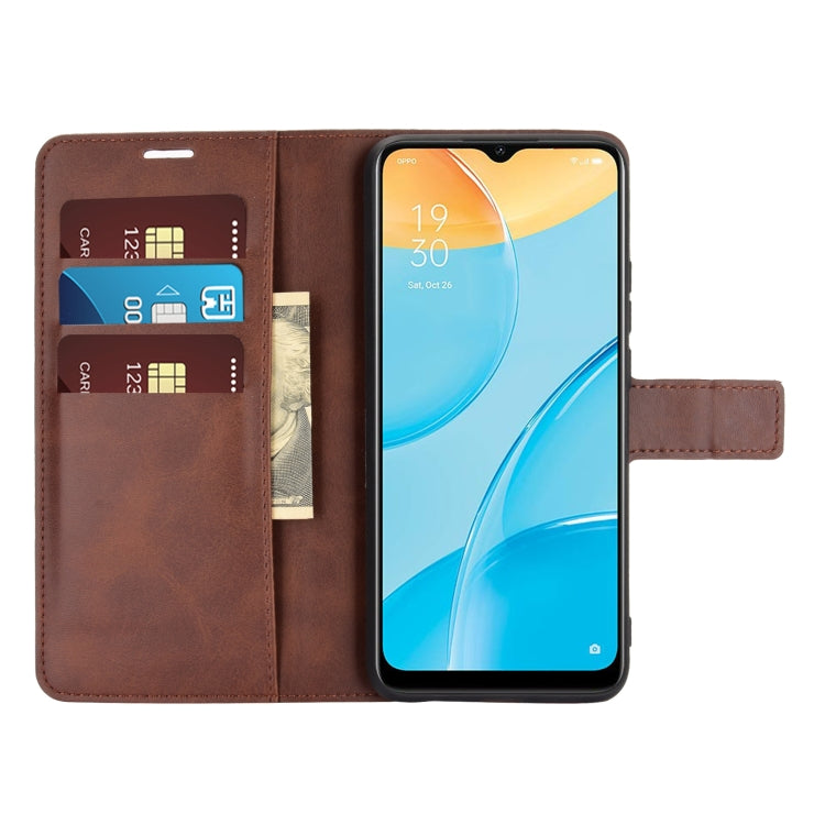 Retro Calf Pattern Buckle Horizontal Flip Leather Case with Holder & Card Slots & Wallet For OPPO A15