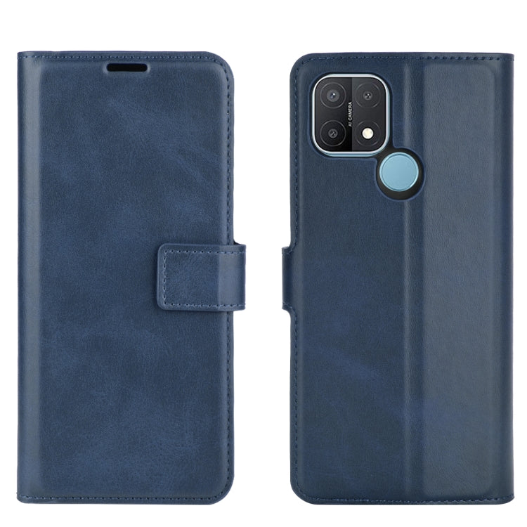 Retro Calf Pattern Buckle Horizontal Flip Leather Case with Holder & Card Slots & Wallet For OPPO A15