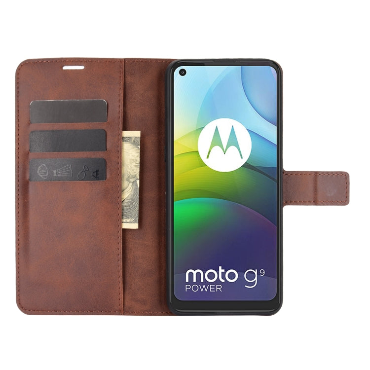 Retro Calf Pattern Buckle Horizontal Flip Leather Case with Holder & Card Slots & Wallet For Motorola Moto G9 Power