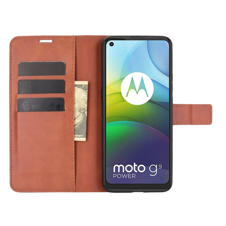 Retro Calf Pattern Buckle Horizontal Flip Leather Case with Holder & Card Slots & Wallet For Motorola Moto G9 Power