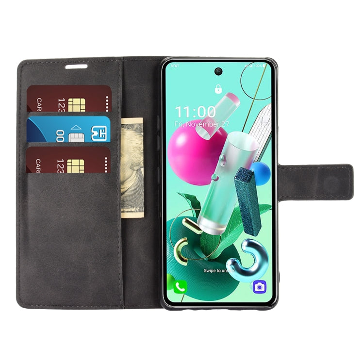 Retro Calf Pattern Buckle Horizontal Flip Leather Case with Holder & Card Slots & Wallet For LG K92 5G