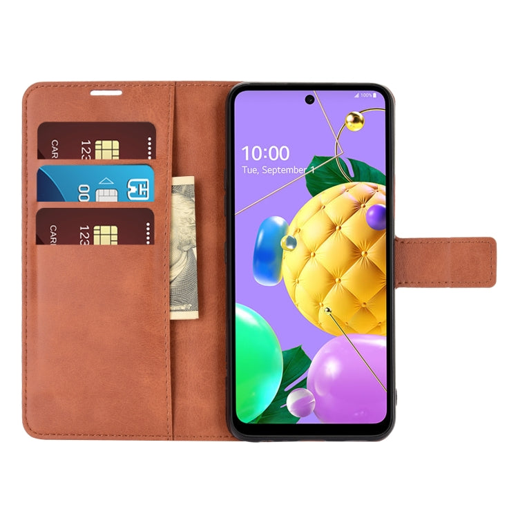 Retro Calf Pattern Buckle Horizontal Flip Leather Case with Holder & Card Slots & Wallet For LG K52 / K62 / Q52