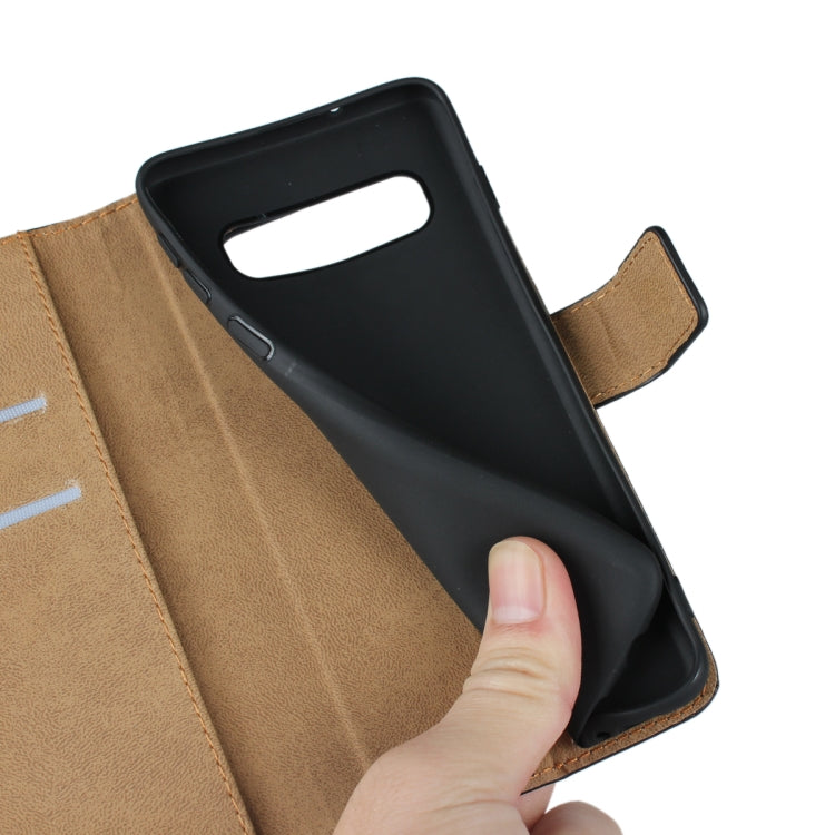 Horizontal Flip Leather Case for Galaxy S10e, with Magnetic Clasp & Holder & Card Slot & Wallet(Black)