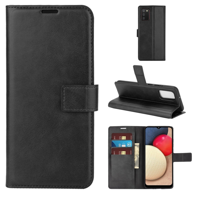 For Samsung Galaxy A02S Retro Calf Pattern Buckle Horizontal Flip Leather Case with Holder & Card Slots & Wallet