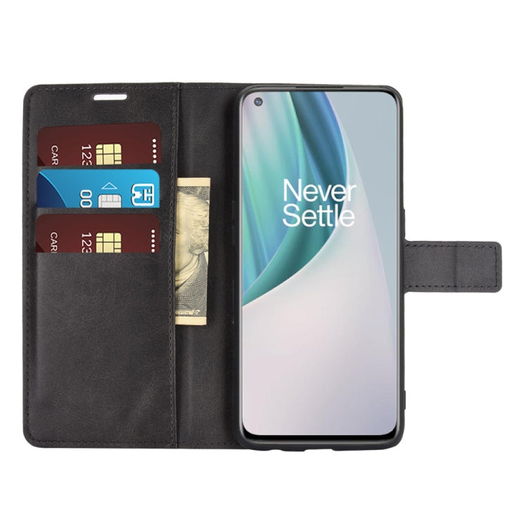 For OnePlus Nord N10 5G Retro Calf Pattern Buckle Horizontal Flip Leather Case with Holder & Card Slots & Wallet