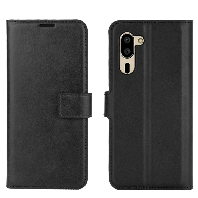 For Sharp Senior Retro Calf Pattern Buckle Horizontal Flip Leather Case with Holder & Card Slots & Wallet