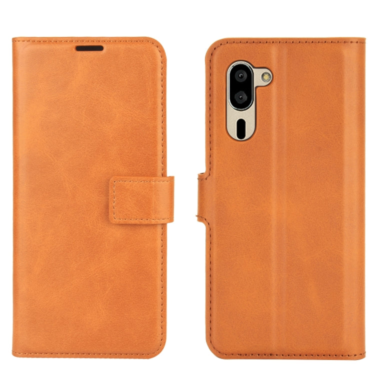 For Sharp Senior Retro Calf Pattern Buckle Horizontal Flip Leather Case with Holder & Card Slots & Wallet