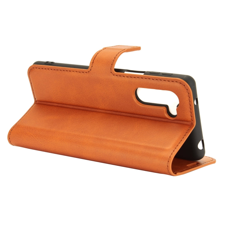 For Sharp Senior Retro Calf Pattern Buckle Horizontal Flip Leather Case with Holder & Card Slots & Wallet