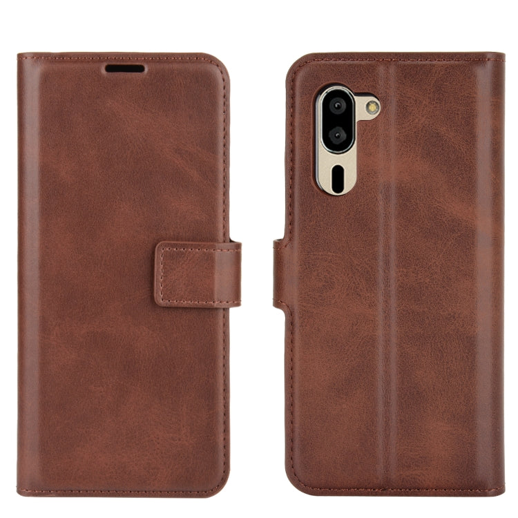 For Sharp Senior Retro Calf Pattern Buckle Horizontal Flip Leather Case with Holder & Card Slots & Wallet