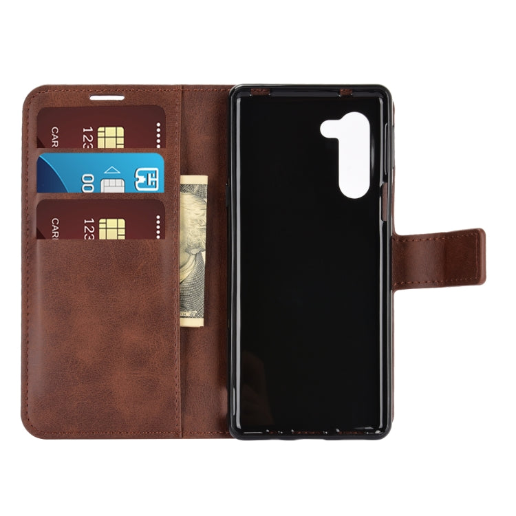 For Sharp Senior Retro Calf Pattern Buckle Horizontal Flip Leather Case with Holder & Card Slots & Wallet