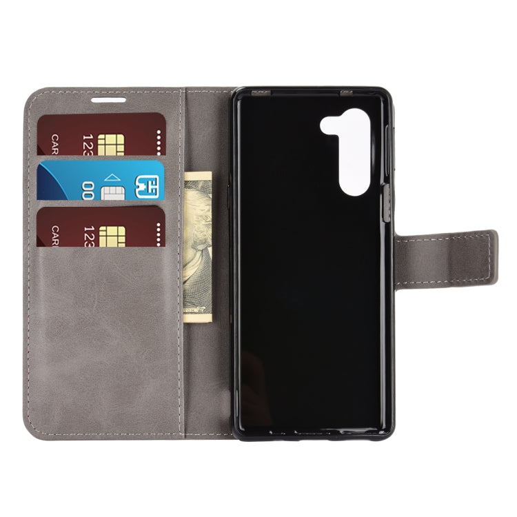 For Sharp Senior Retro Calf Pattern Buckle Horizontal Flip Leather Case with Holder & Card Slots & Wallet