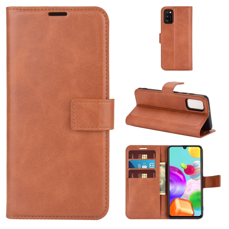 For Samsung Galaxy A41(EU Version) Retro Calf Pattern Buckle Horizontal Flip Leather Case with Holder & Card Slots & Wallet