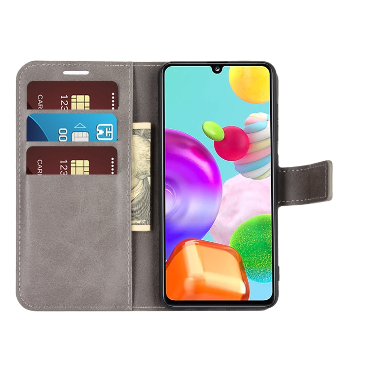 For Samsung Galaxy A41(EU Version) Retro Calf Pattern Buckle Horizontal Flip Leather Case with Holder & Card Slots & Wallet