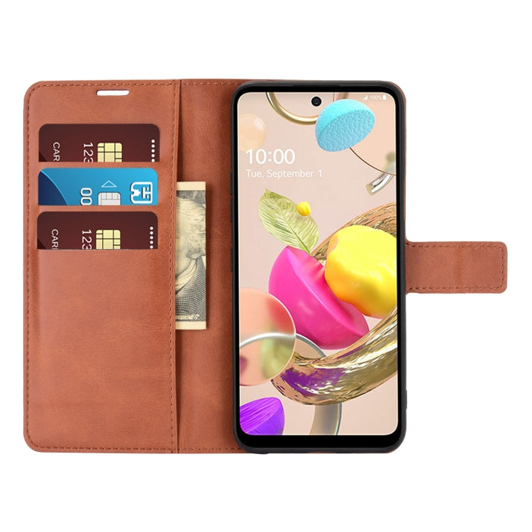 For LG K42 Retro Calf Pattern Buckle Horizontal Flip Leather Case with Holder & Card Slots & Wallet