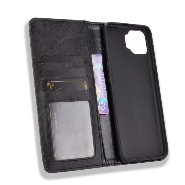 For OPPO F17 / A73 2020 Magnetic Buckle Retro Crazy Horse Texture Horizontal Flip Leather Case with Holder & Card Slots & Photo Frame