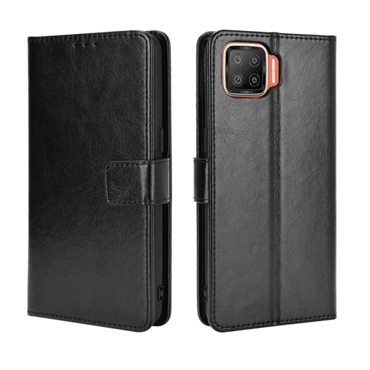 For OPPO F17 / A73 2020 Retro Crazy Horse Texture Horizontal Flip Leather Case with Holder & Card Slots & Photo Frame