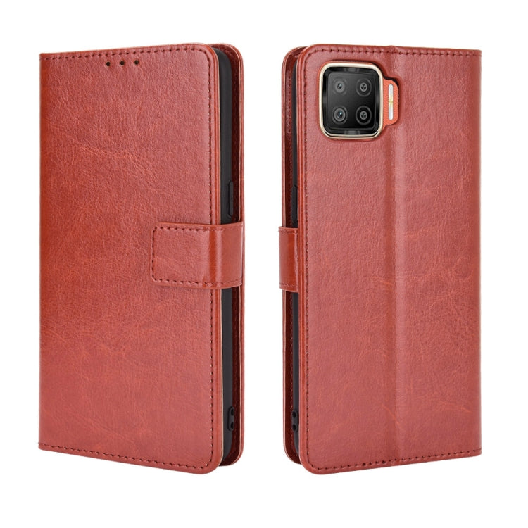 For OPPO F17 / A73 2020 Retro Crazy Horse Texture Horizontal Flip Leather Case with Holder & Card Slots & Photo Frame