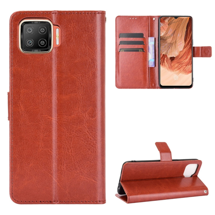 For OPPO F17 / A73 2020 Retro Crazy Horse Texture Horizontal Flip Leather Case with Holder & Card Slots & Photo Frame