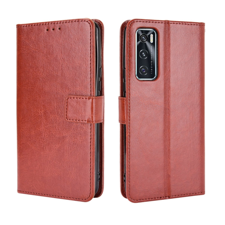 For vivo V20 SE/Y70 2020 Retro Crazy Horse Texture Horizontal Flip Leather Case , with Holder & Card Slots & Photo Frame